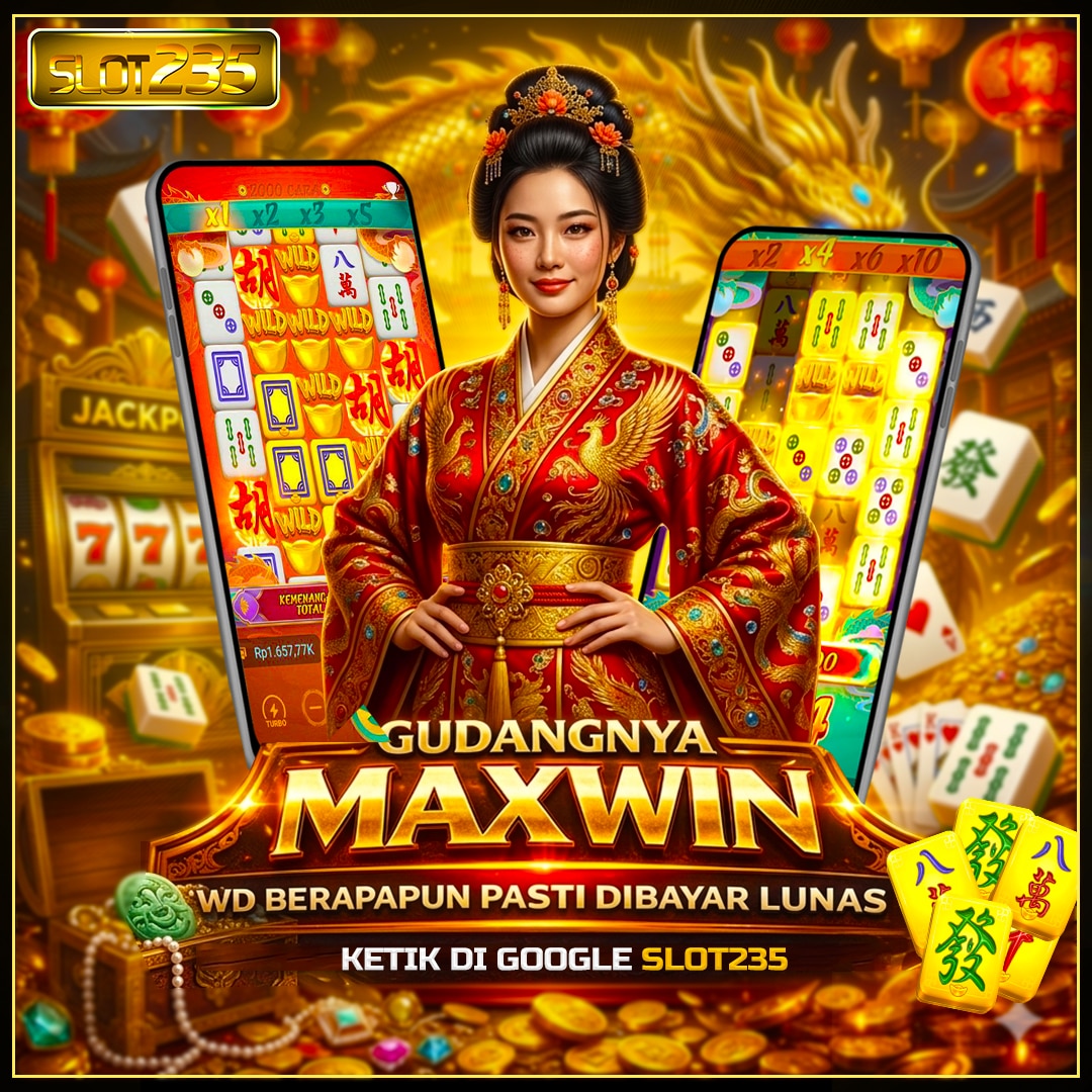 Visual SLOT235 dengan elemen permainan digital untuk pengguna desktop